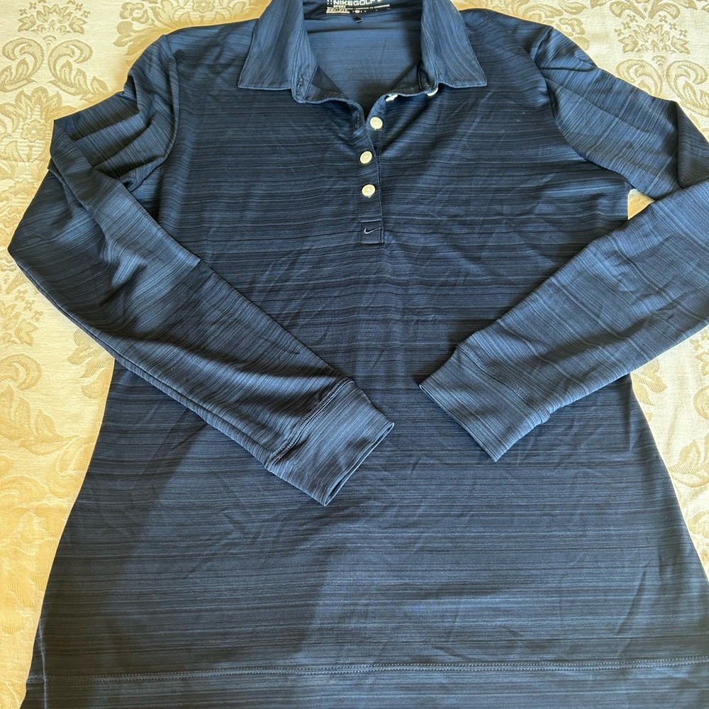 Nike Women's Long-Sleeve Polo — Dark Navy